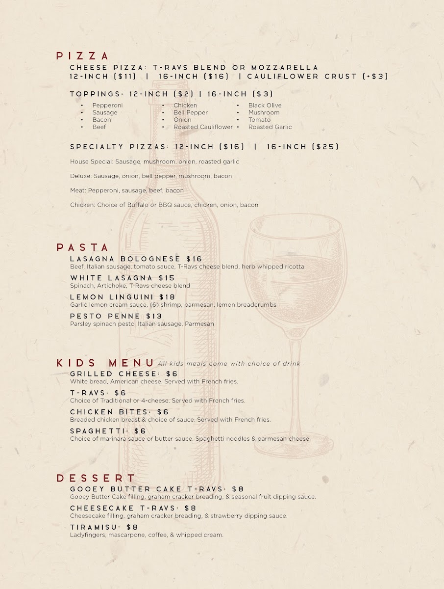 Menu T-Ravs Restaurant-2